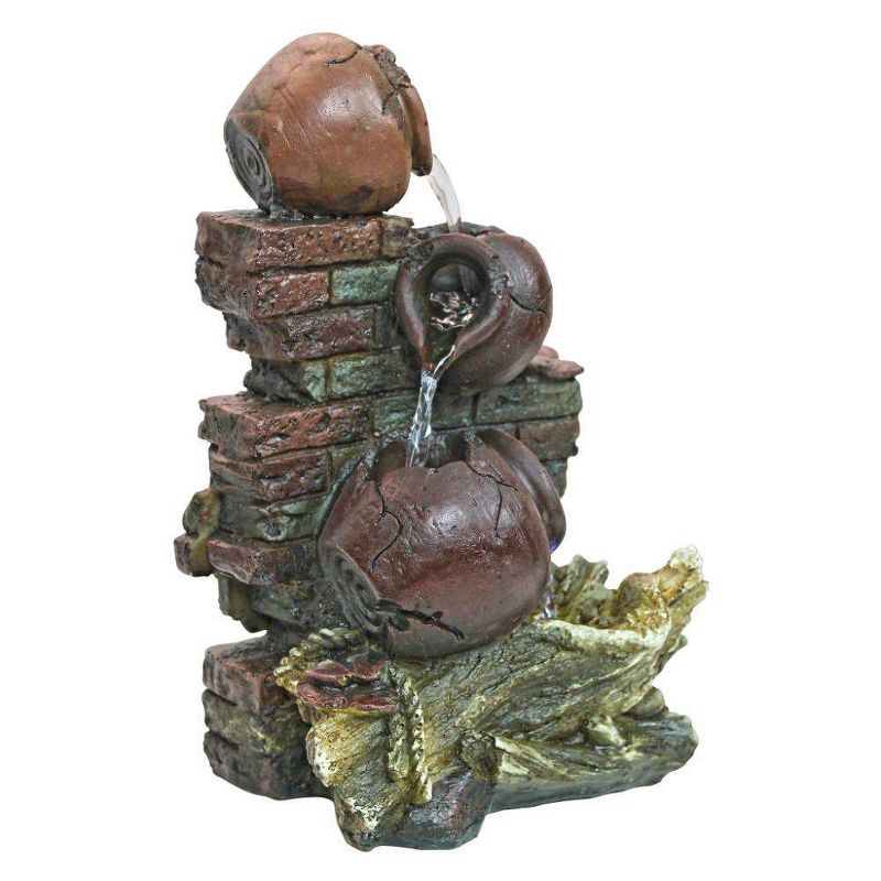 Villa La Piccolina Cascading Urns Illuminated Garden Fountain - Acorn Hollow
