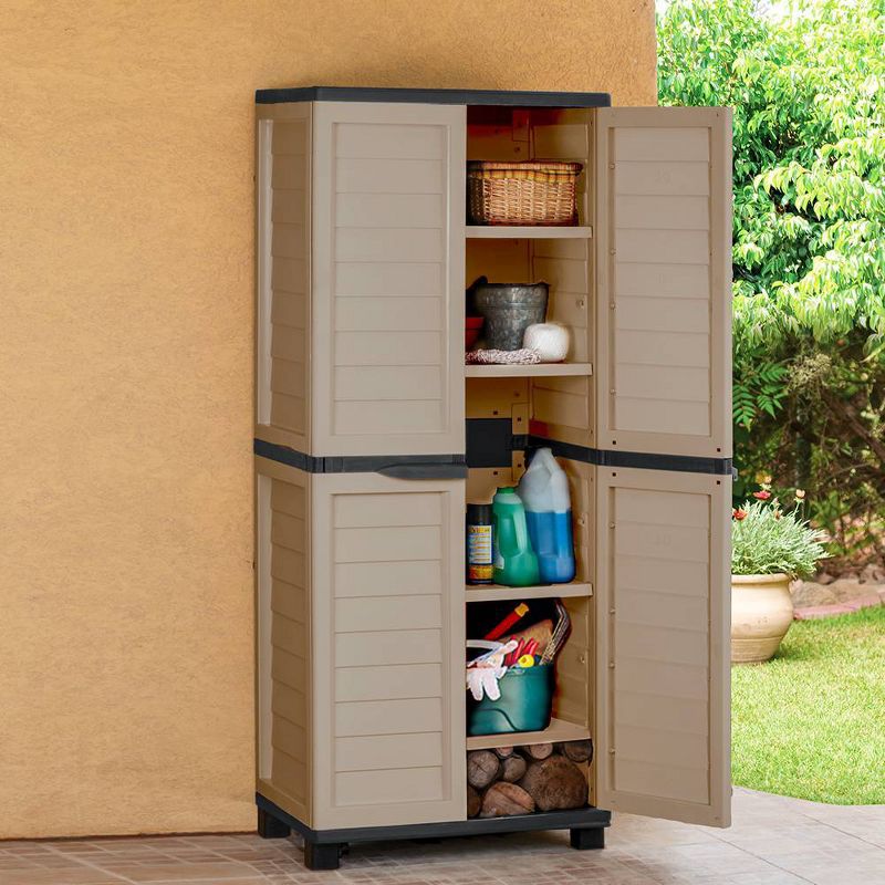 70.9" Cabinet With 4 Shelves - Mocha/Brown - Starplast