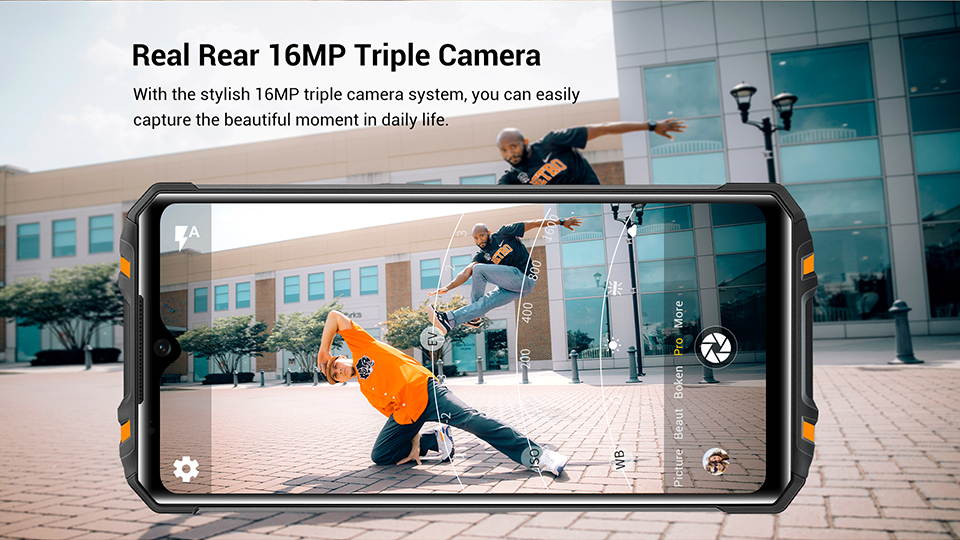 OUKITEL WP8 Pro Rugged Smartphone, 6.49&rdquo; Display, 4GB 64GB Dual SIM IP68 Waterproof Unlocked Cell Phones, 16MP Triple Camera Android 10, 5000mAh Battery Face/Fingerprint ID