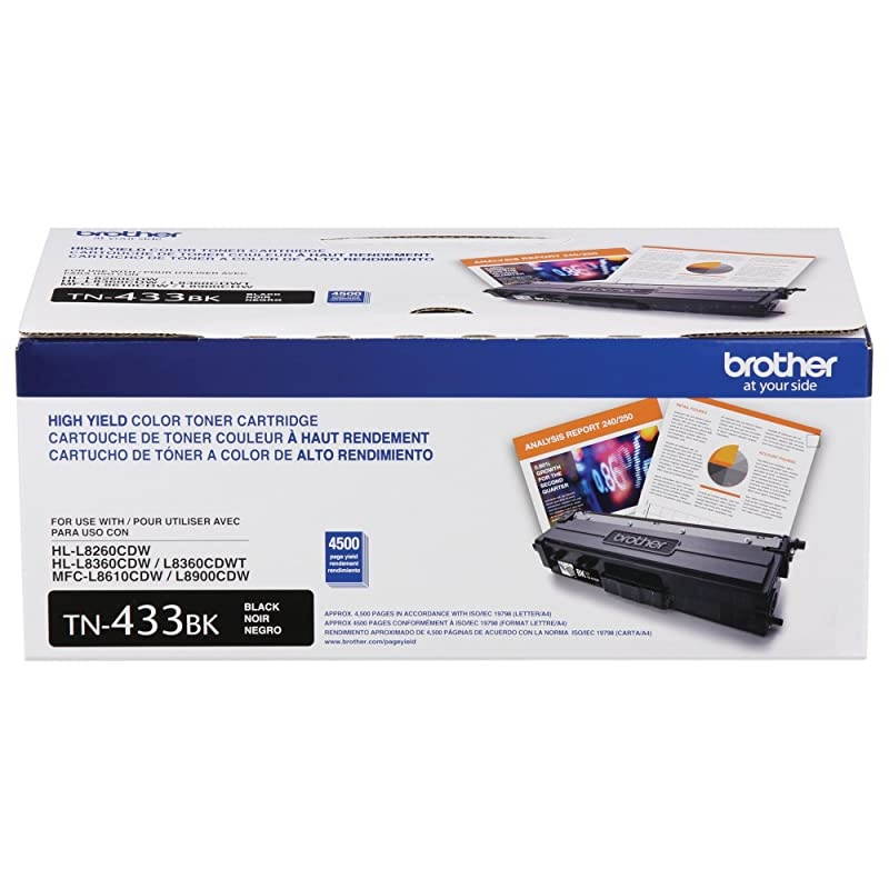 Genuine TN433BK High Yield Toner-Retail Packaging , Black, 1 Size