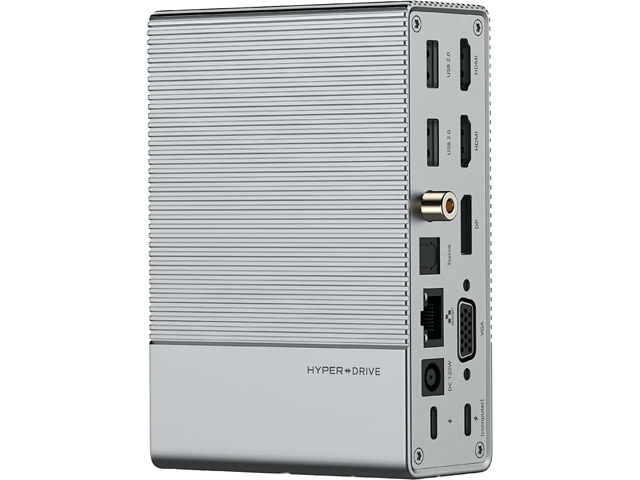 HyperShop HyperDrive 18 Port USB C Docking Station for MacBook Pro, MacBook Air, PC, & Laptops