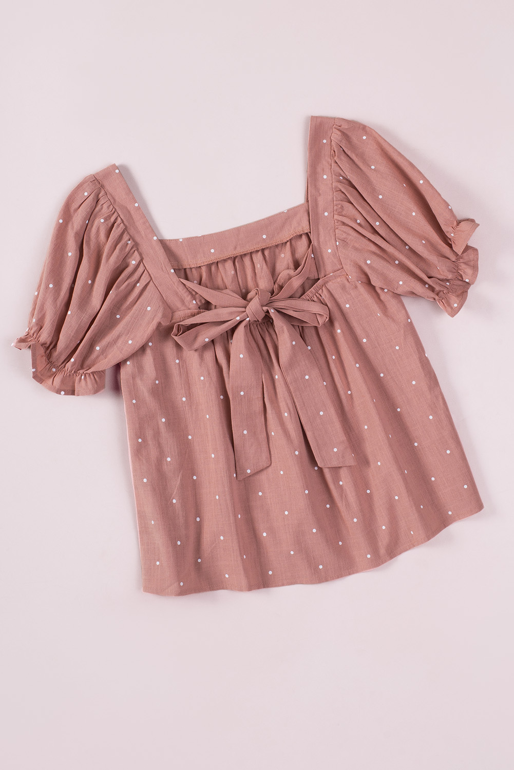 One World Apparel Jacquard Square Neck Short Sleeve Ivory Multi Floral Print Top