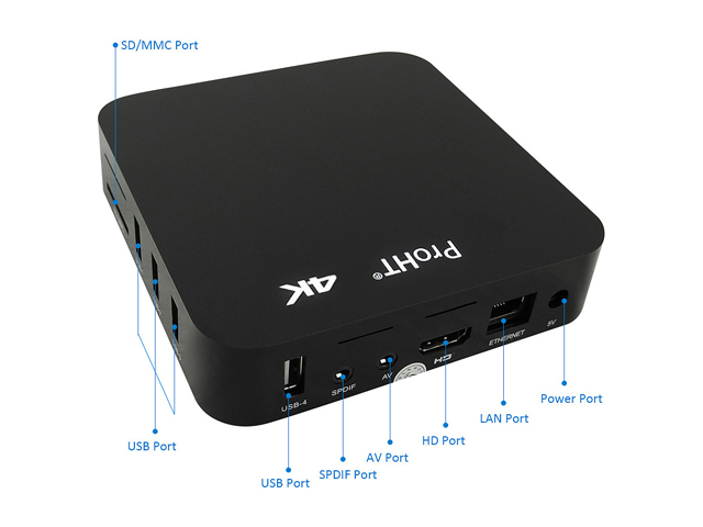 INLAND 88159 ProHT Andoid 4K TV Box with keyboard