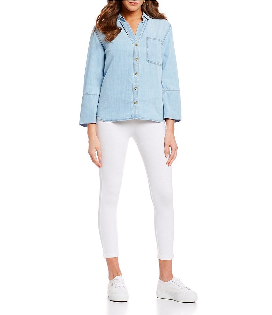 HUE Blackout Cotton Capri Leggings