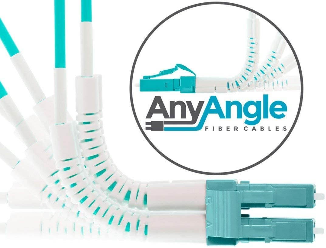 FiberCablesDirect - 7M OM4 LC LC Fiber Patch Cable | AnyAngle Duplex 50/125 LC to LC Multimode Jumper 7 Meter (22.97ft) | Length Options: 1M-30M | Plenum 40/100g sfp+ qsfp 100gbase sr ofnp mmf-lc-lc