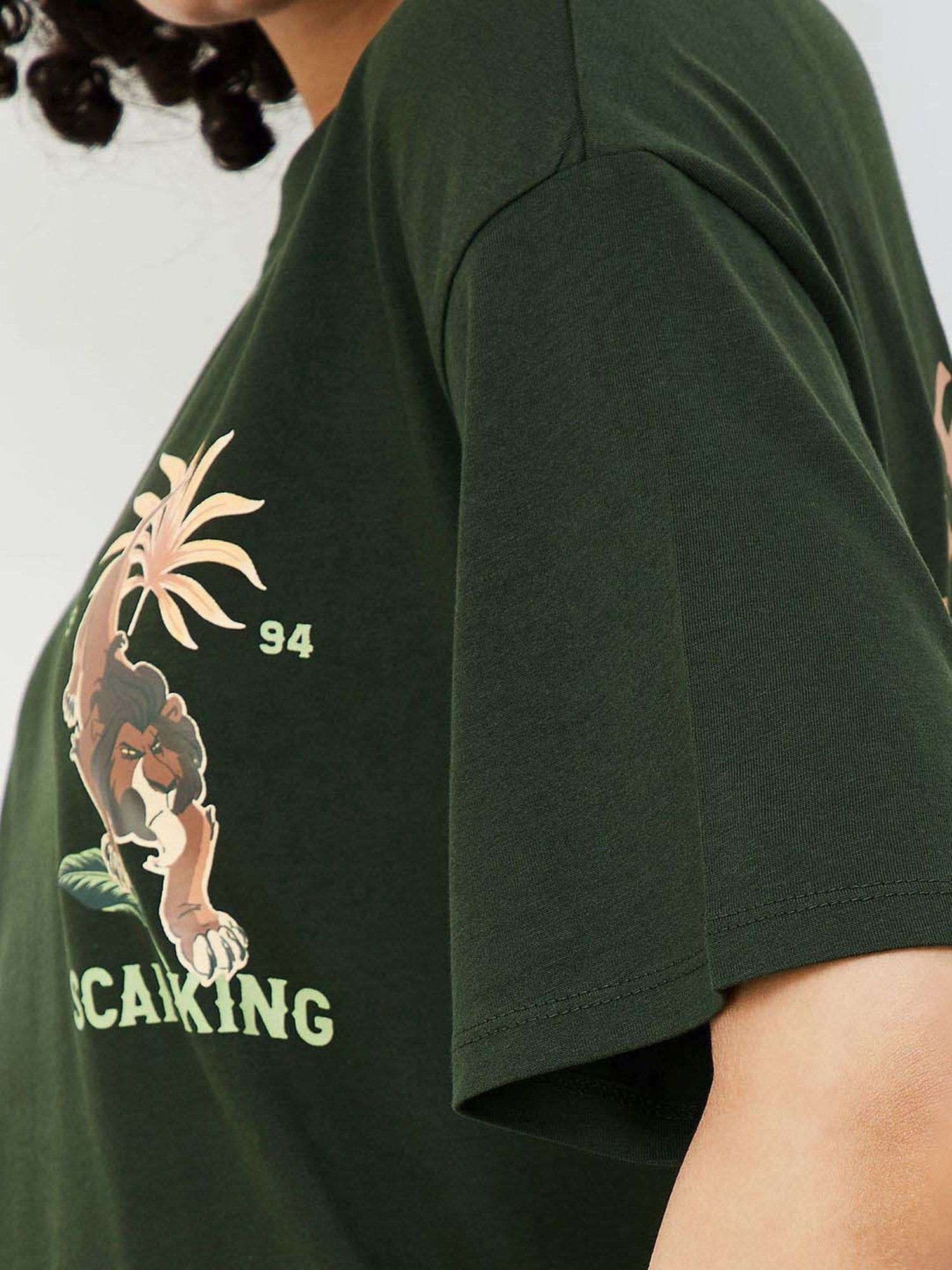 Ginger by Lifestyle Green Cotton Printed T-Shirt