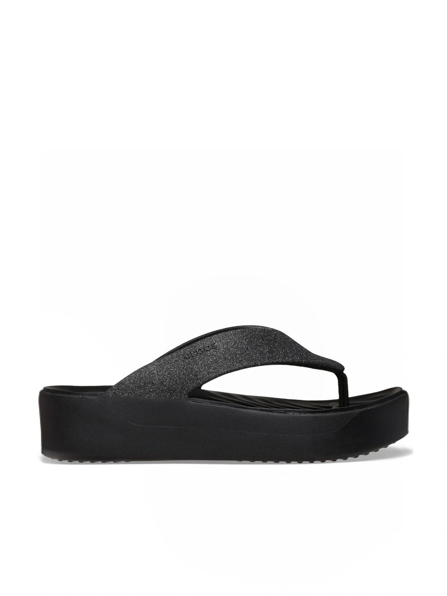 Crocs Women's Getaway Black Wedge Flip Flops