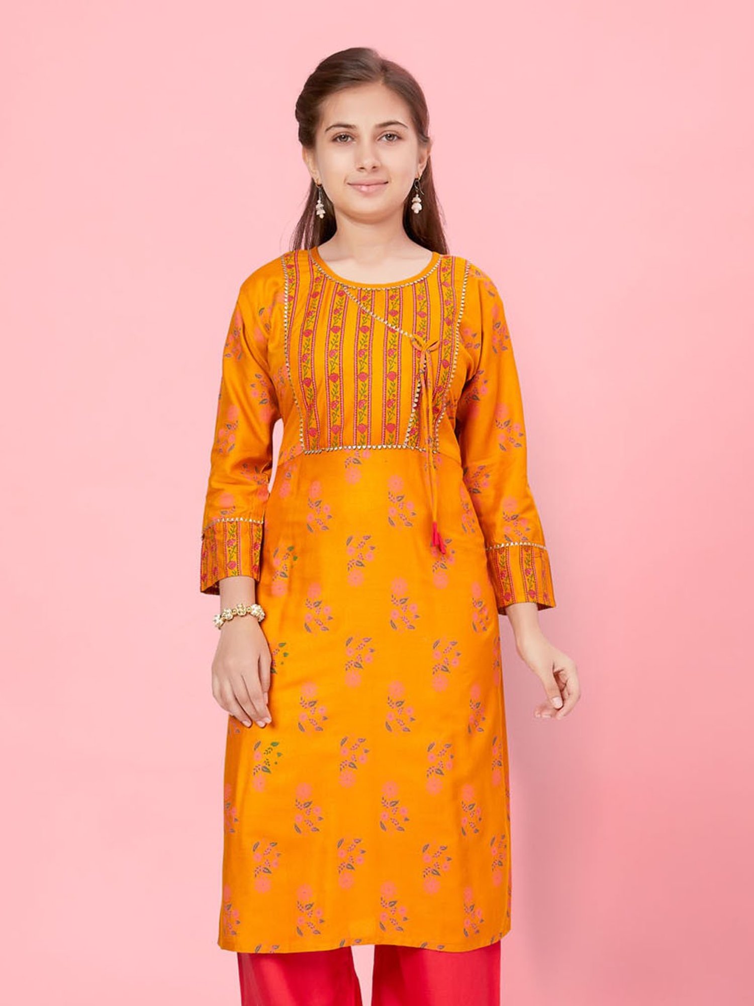 Peppermint Kids Navy Regular Fit Kurta Set