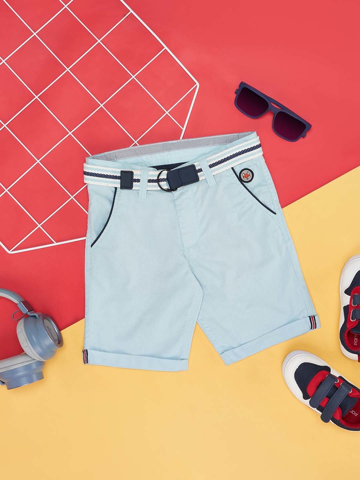 Pantaloons Junior Blue Regular Fit Shorts