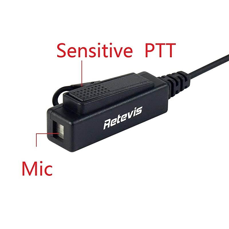 2 Way Radio Earpiece with Mic 2 Wire Surveillance Acoustic Tube Earpiece for Motorola APX6000 XPR6550 XPR7000 XPR7550e Walkie Talkies1 Pack