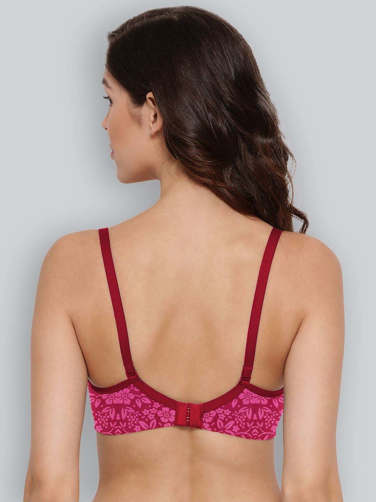 Lyra Magenta Cotton Printed T-Shirt Bras - Pack Of 2