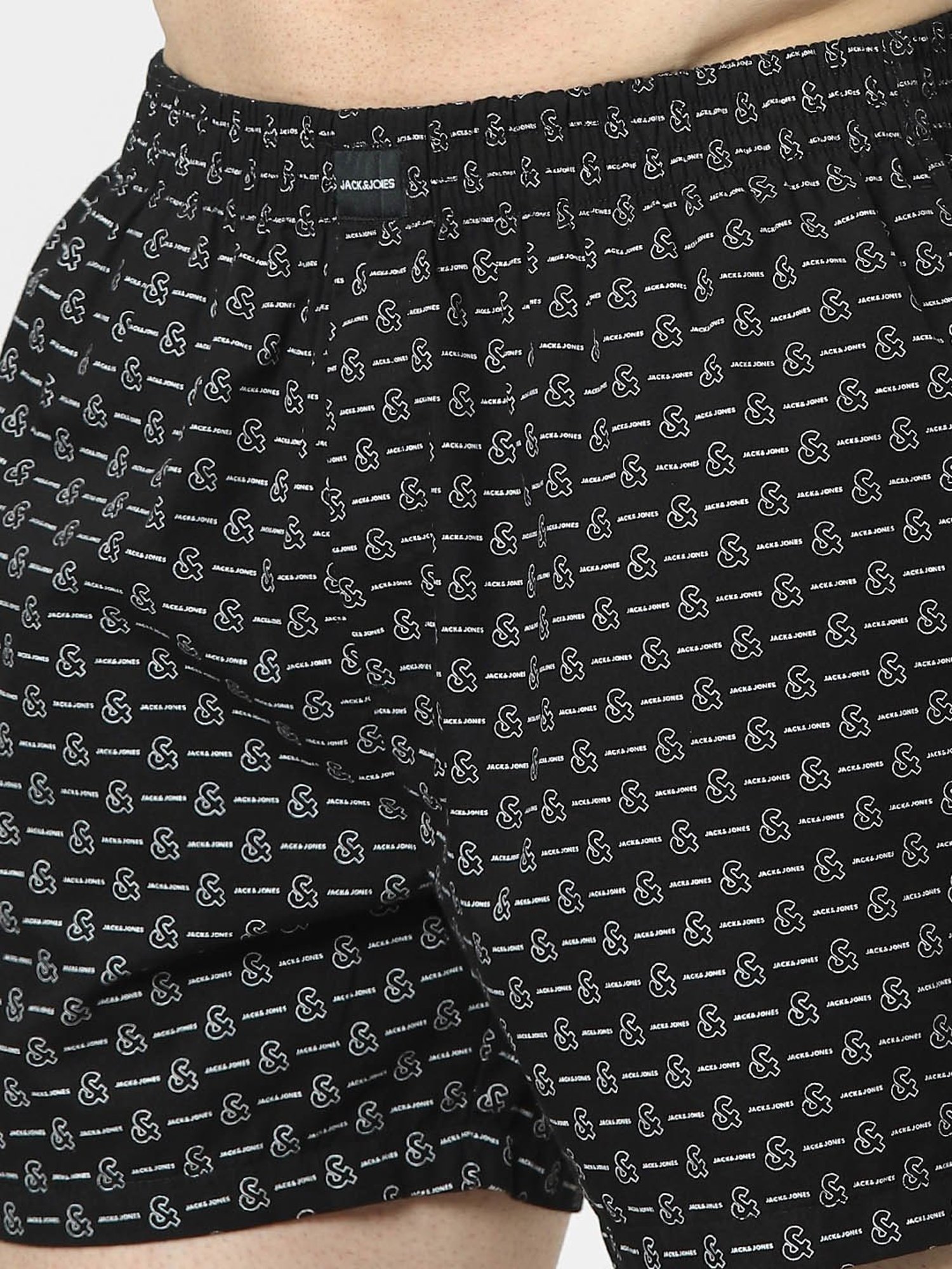 Jack & Jones Black Printed Boxers