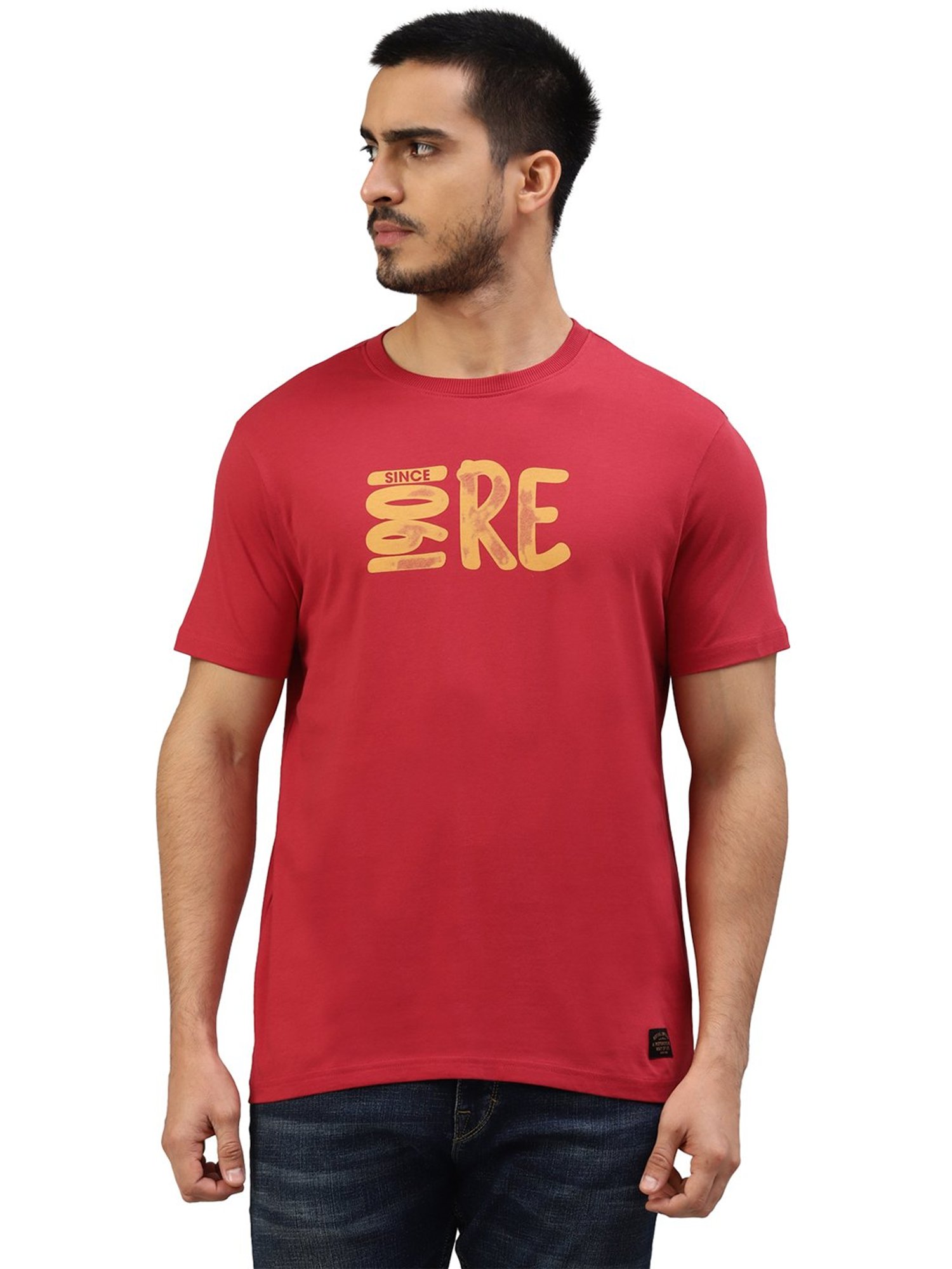 Royal Enfield Everyday Adventure Red Regular Fit Printed Crew T-Shirt