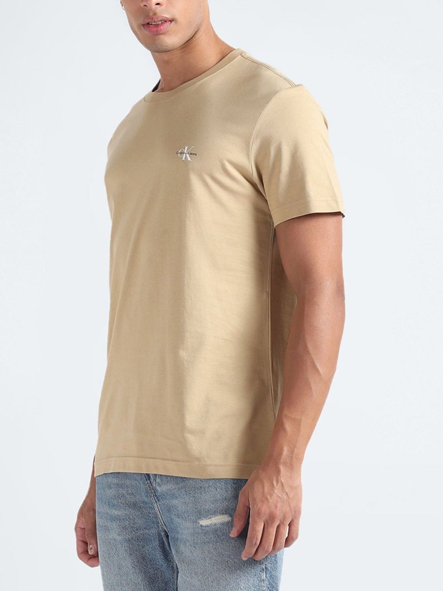 Calvin klein Jeans Lunar Rock & Travertine Regular Fit T-Shirt - Pack of 2