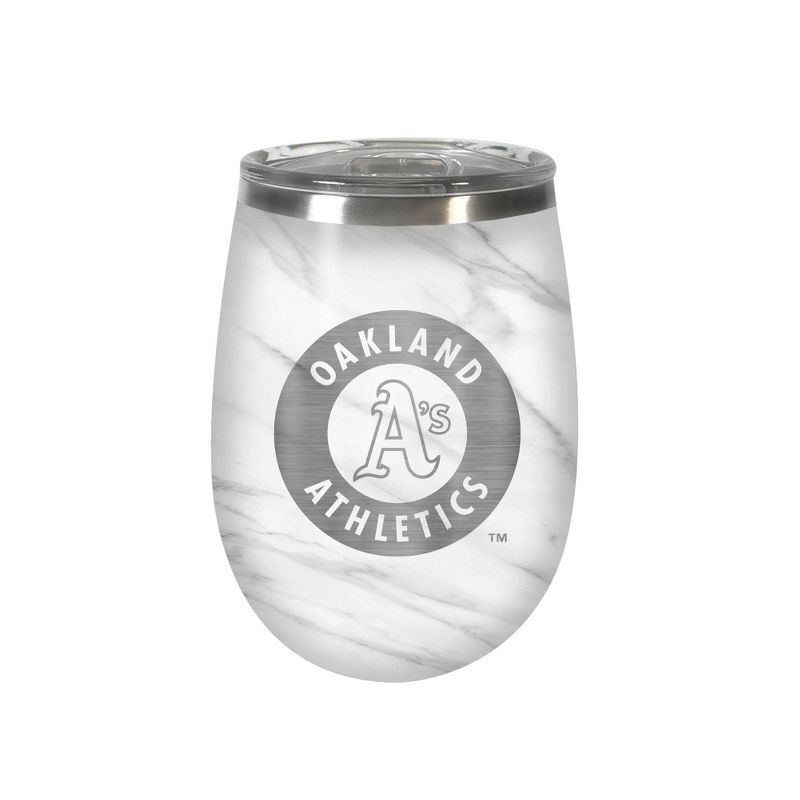 MLB Oakland Athletics 10oz Marble Wine Tumbler