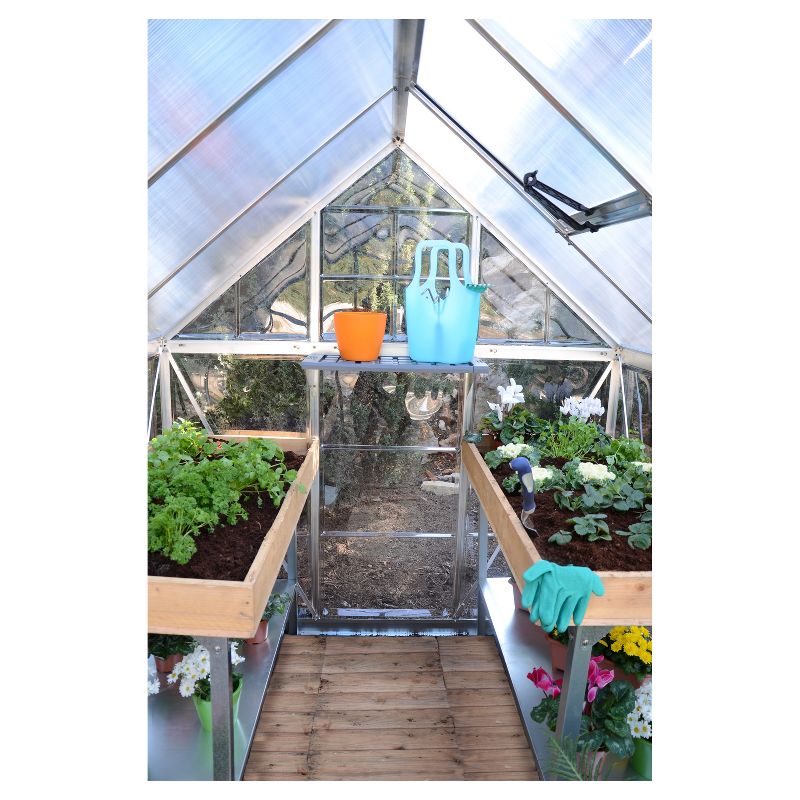 6'X6' Hybrid Greenhouse - Silver - Palram