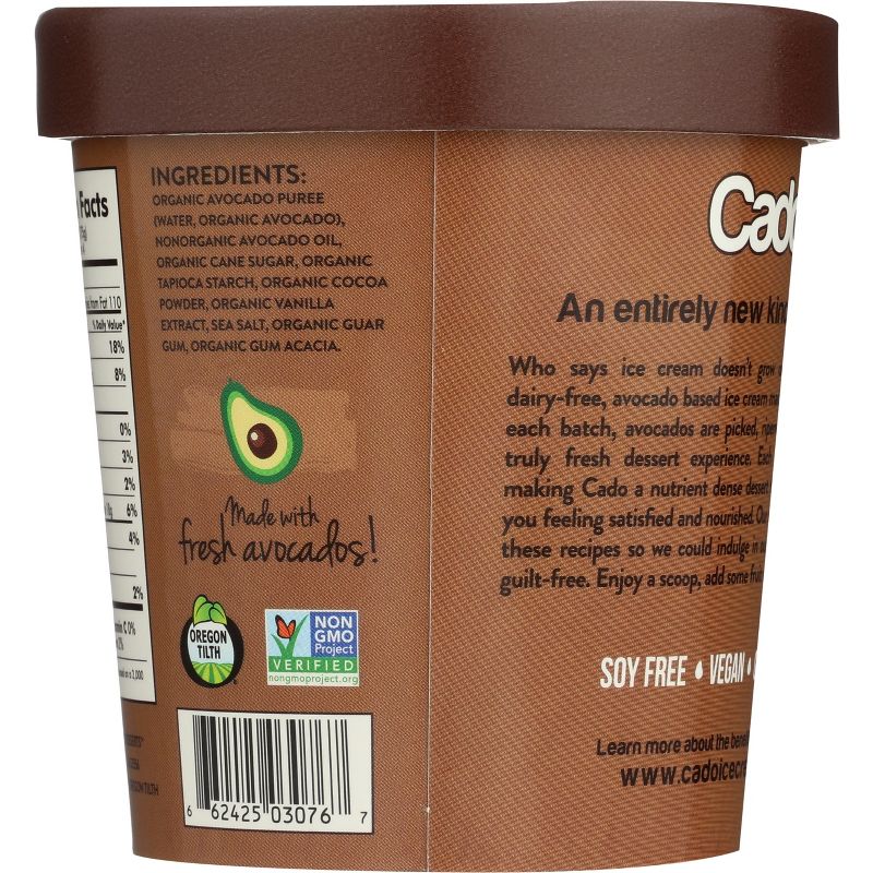 Cado Non-Dairy Avocado Frozen Dessert Deep Dark Chocolate - 1pt