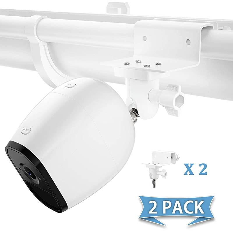 Gutter Mount for Arlo Pro 4 eufyCam 2C Pro E and 2Arlo EssentialArlo Pro 2Arlo Pro 3Wyze Cam OutdoorArlo GOArlo UltraArlo Light and Solar Panel2 Pack White