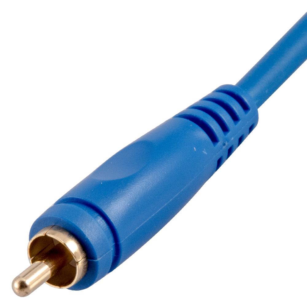 Seismic Audio - SA-PGSR25Blue - 25 Foot Blue RCA Male to RCA Female Audio Extension Cable - 25' AV RCA Extender Cord