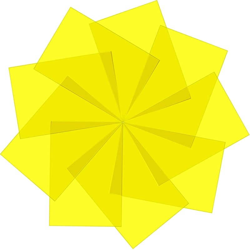 9 Pack Gel Filter Colored Overlays Correction Gel Light Filter Transparent Color Film Plastic Sheets, 11.7 by 8.3 Inches (Yellow)