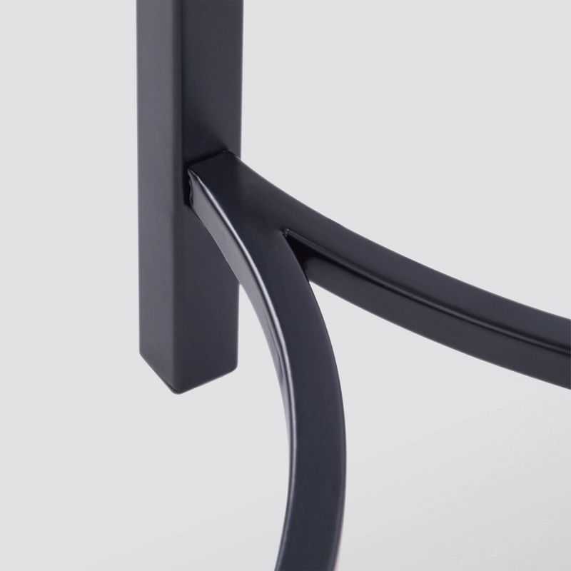 61.5" Amelia Modern Floor Lamp with Table and Built-In USB Matte Black/White Marble - Versanora