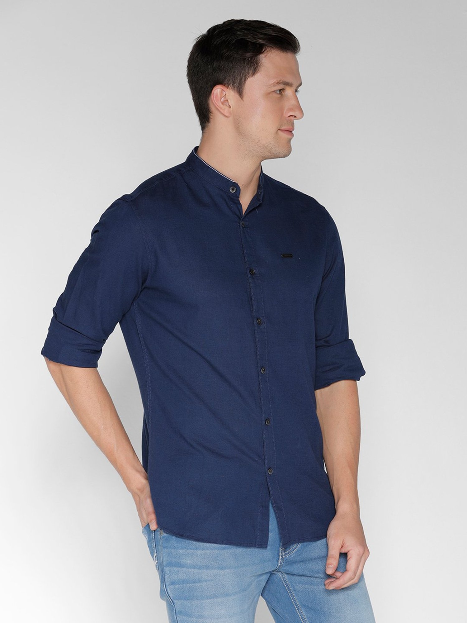 Identiti Navy Slim Fit Shirt