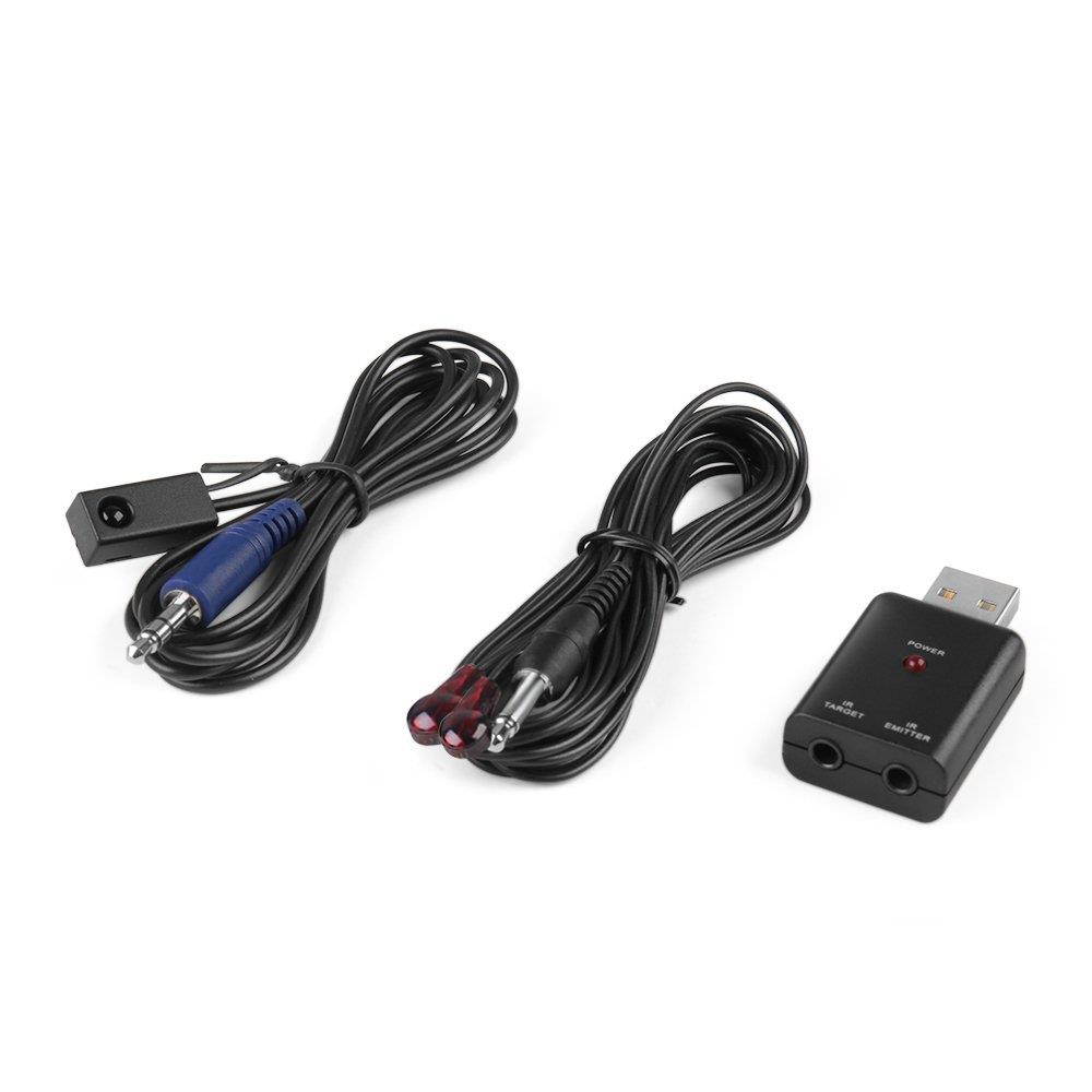 TNP IR Repeater Extender - Mini USB Powered Dongle Universal Infrared IR Remote Control Extender System with IR Receiver, IR Transmitter, and IR Blaster Emitter Booster Extension Cable