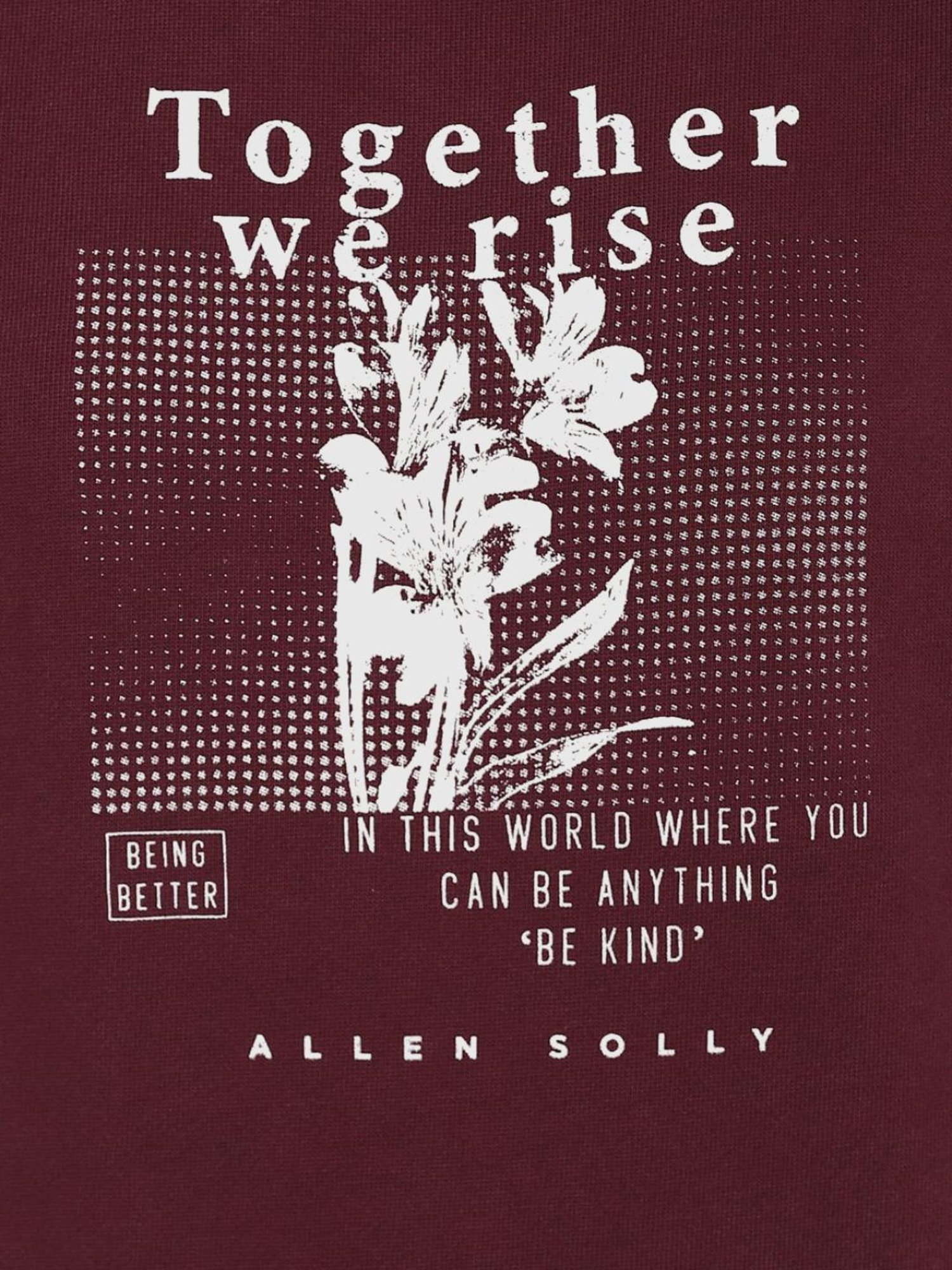 Allen Solly Maroon Graphic Print Sweatshirt