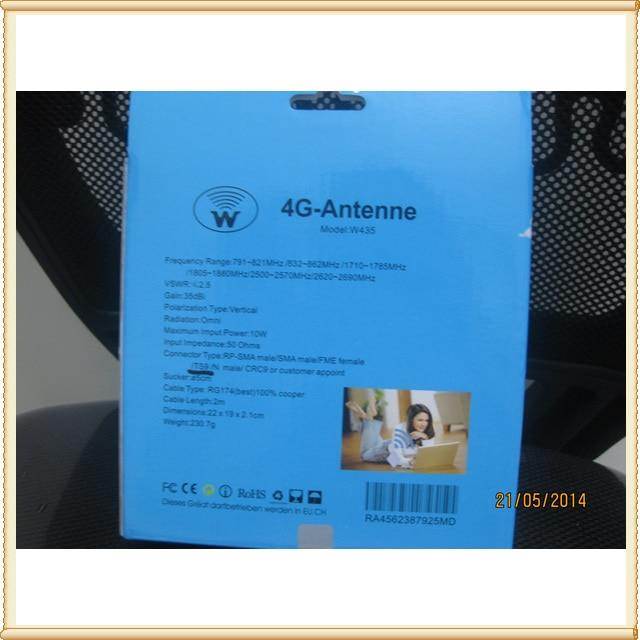 35dBi  double SMA male Connector 4g antenna forWirelessLTE 4G router HUAWEI B593 B525  LTE router