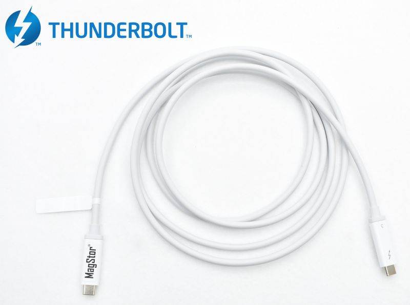 MagStor (Intel Certified) Thunderbolt 3 (40Gbps) Active cable 2M, 6ft (White)
