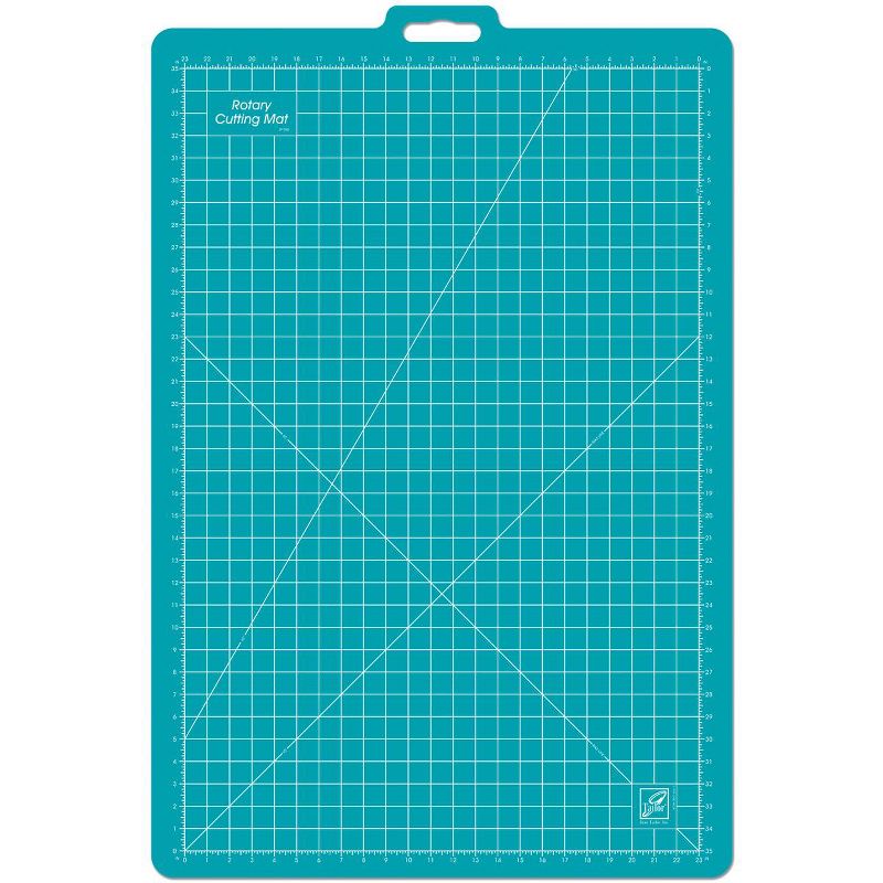 June Tailor Gridded Rotary Mat W/Handle 26"X39" -W/23"X35" Grid