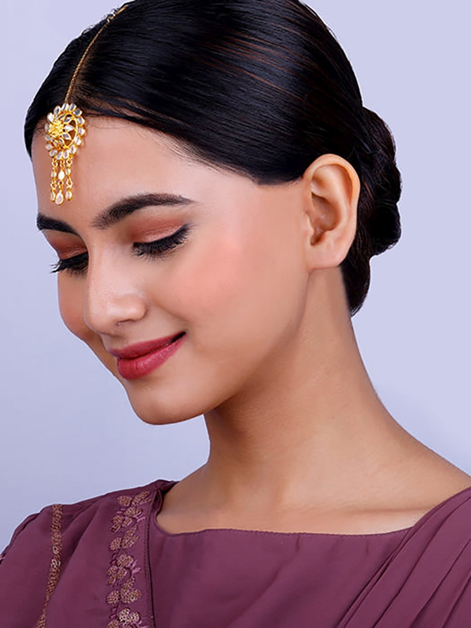 GIVA 92.5 Sterling Silver Sawaar Loon Mangtikka