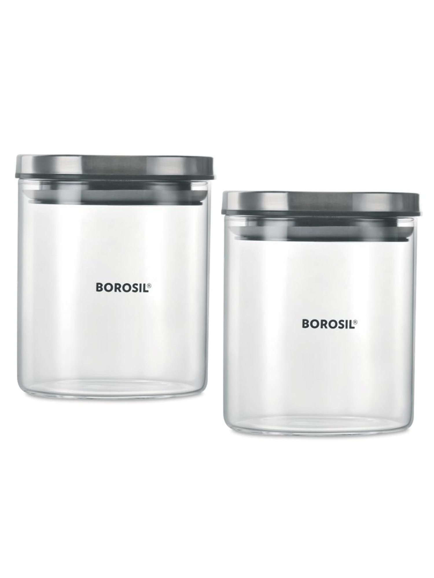 Borosil Transparent Glass Jar & Container (600ml)