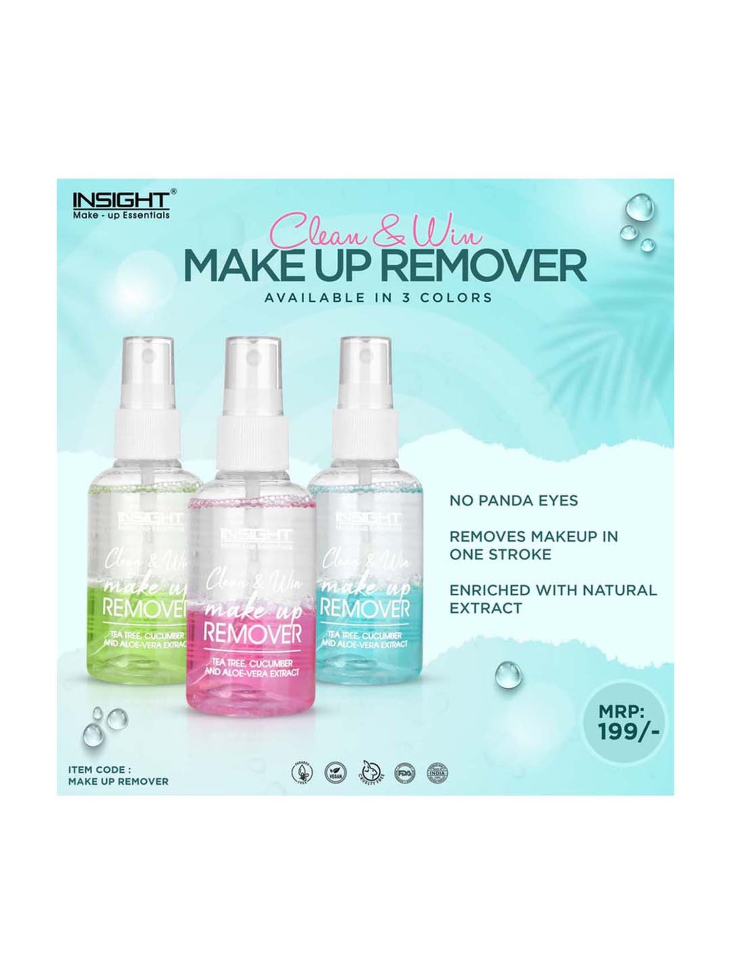 Insight Cosmetics Clean & Win Makeup Remover Green - 75 ml