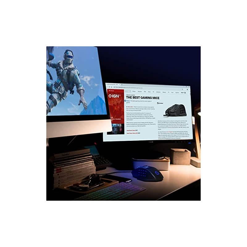 Venus Gaming Mouse RGB Wired 16400 DPI High Precision Laser Programmable MMO Computer Gaming Mice IGNs Recommendation