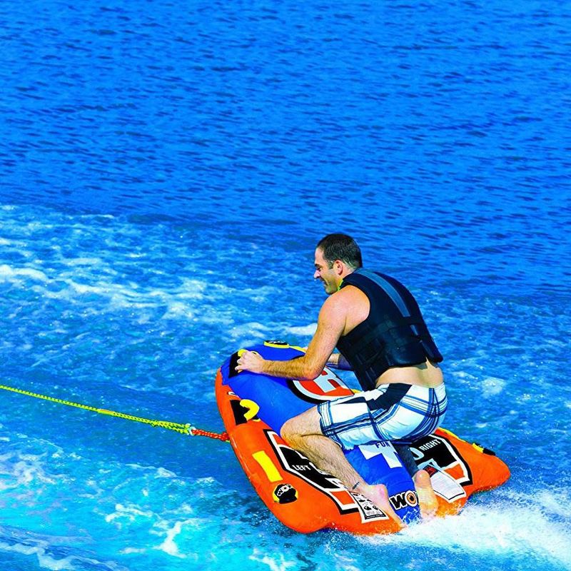 WOW Watersports 13-1030 1 Person Flex Wing Drifter Water Towable Tube, Orange