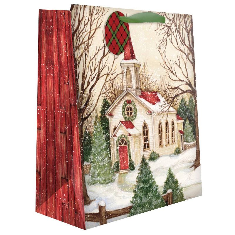 1ct Evergreen Christmas Large Gift Bag