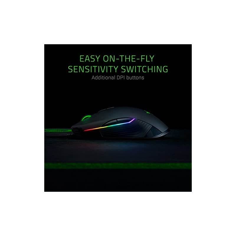 Lancehead Tournament Edition Ambidextrous Gaming Mouse 16K DPI Optical Sensor Chroma RGB Lighting 8 Programmable Buttons Mechanical Switches Classic Black