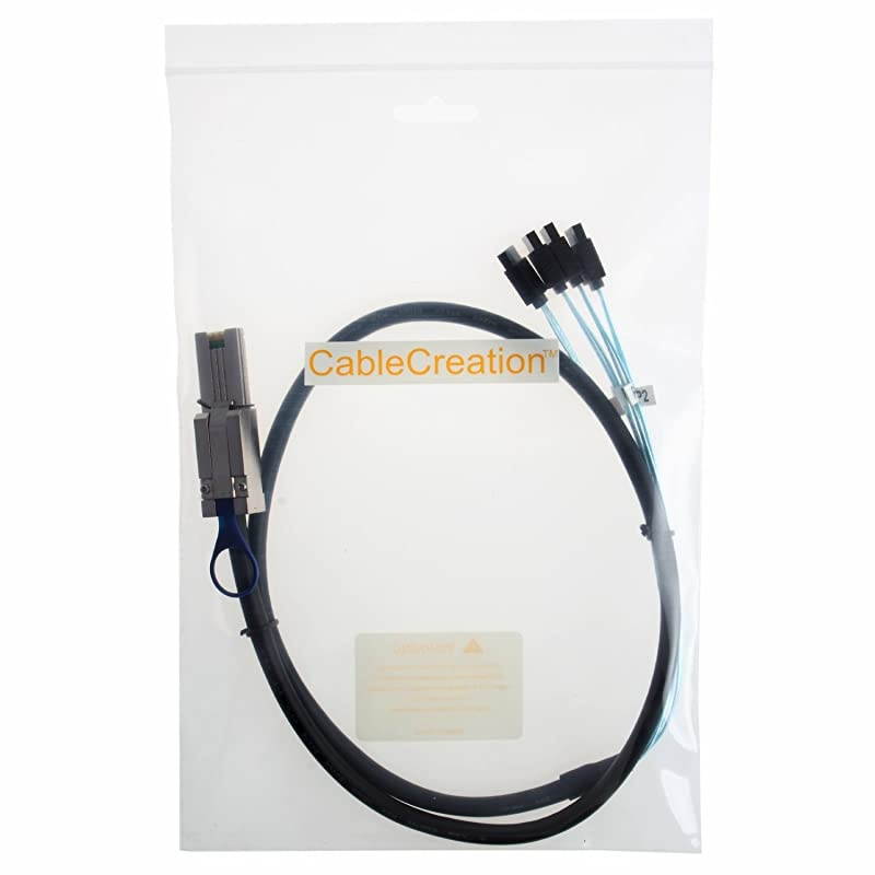 Mini SAS 26Pin SFF8088 Male to 4 SATA 7Pin Female Cable Mini SAS HostController to 4 SATA TargetBackplane 2M 66FT