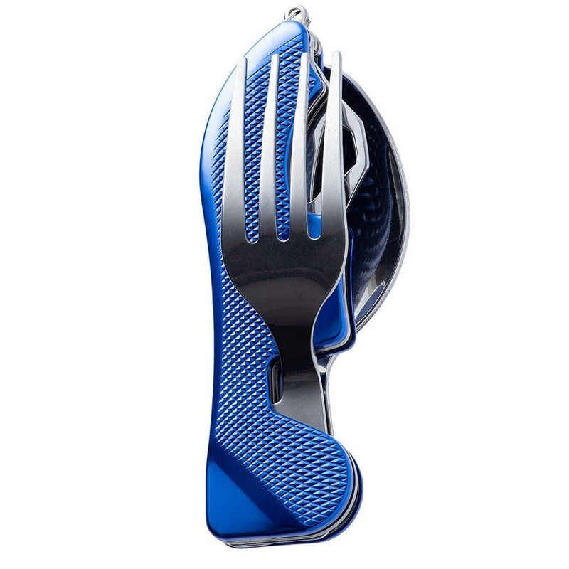 4-in-1 Camping Utensils - 3-Pack Camp Utensils Set, Stainless Steel Folding