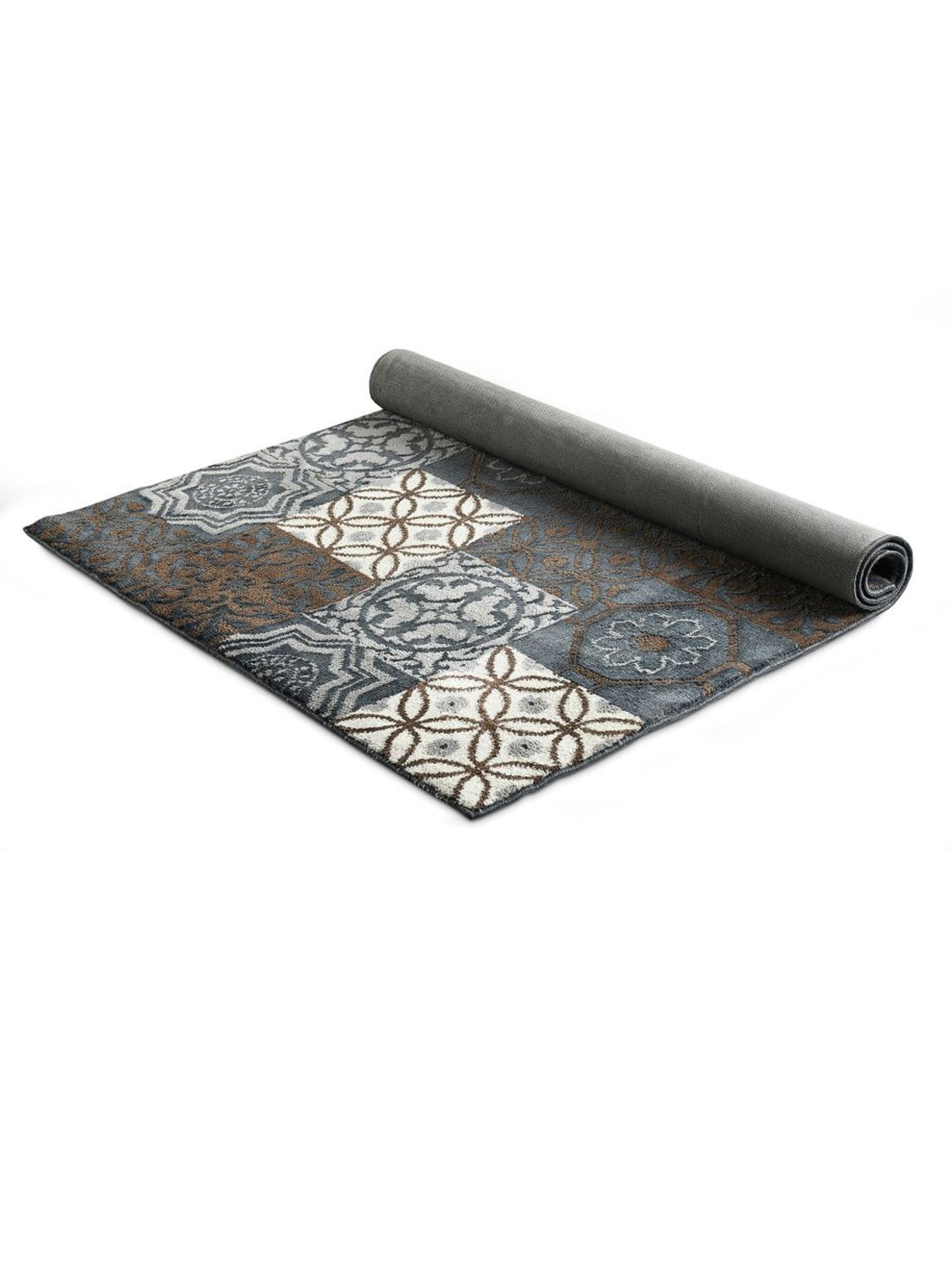 Saral Home Blue Yarn Art Carpet (120 x 180 cm)