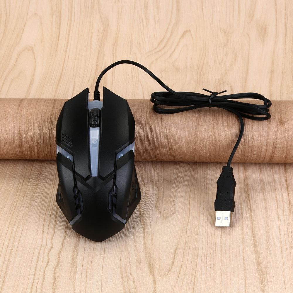 X7 1600 DPI USB Wired Optical Gaming Mice Luminous Mouses BK For PC Laptop