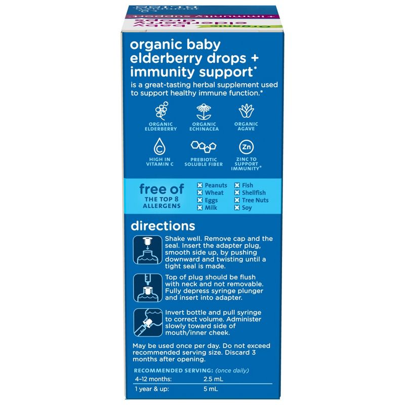 Mommy's Bliss Organic Baby Elderberry Drops + Immunity Support - 3 fl oz (36 servings)