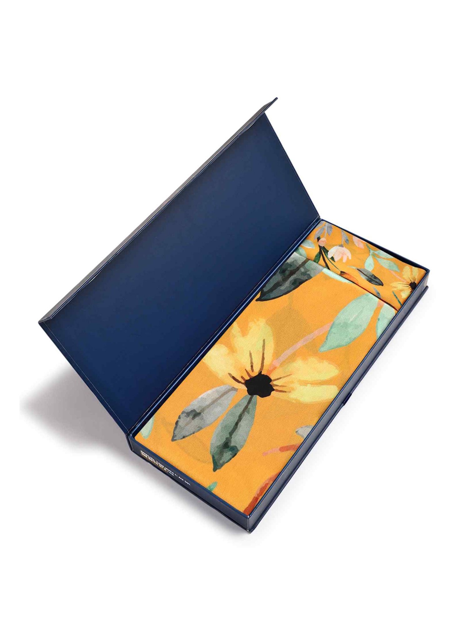 Tossido Yellow Floral Scarf & Bag Scarf Set