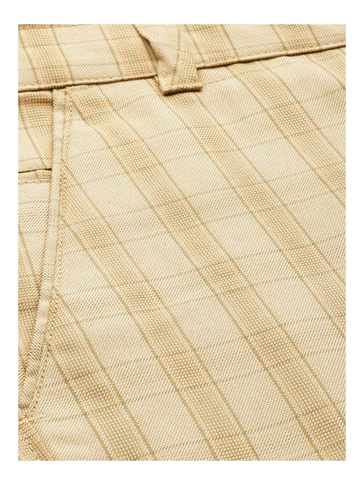 Sojanya Beige & Green Checks Trousers