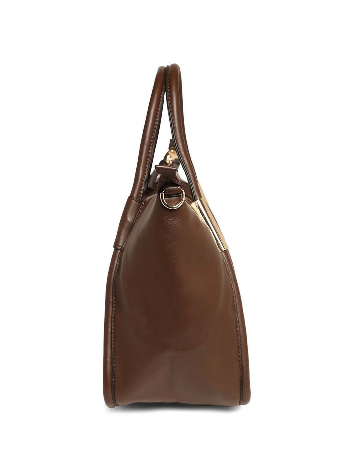 Marina Galanti Brown Solid Medium Tote Handbag