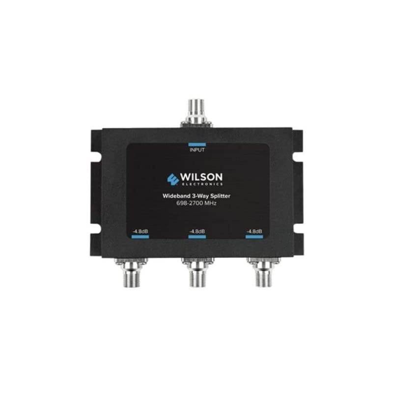 850035 Wideband 3-Way Splitter with F-Female Connector, Black