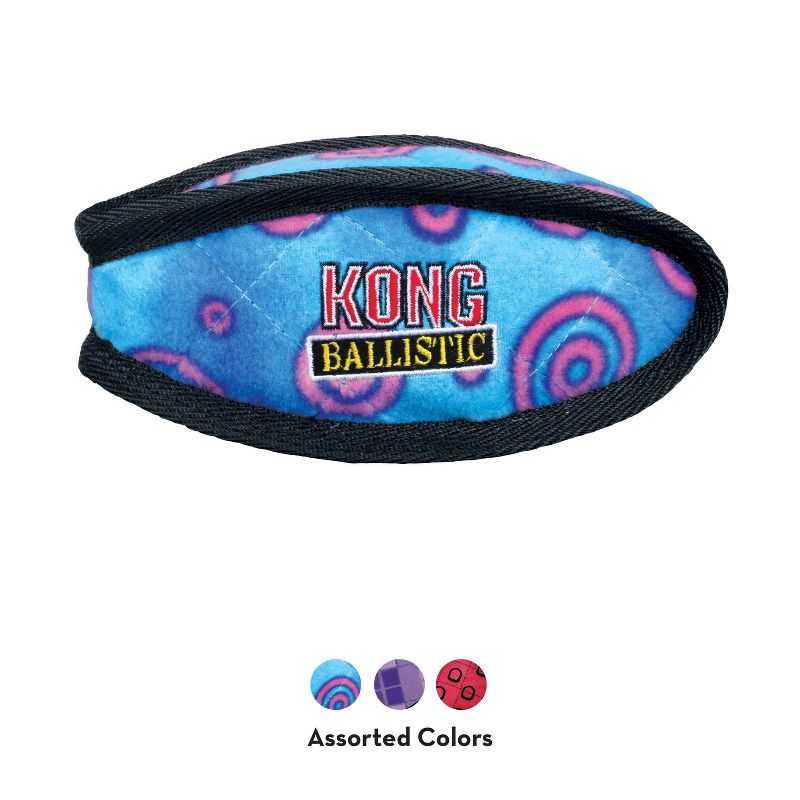KONG Ballistic Football Dog Toy - Colors May Vary - L