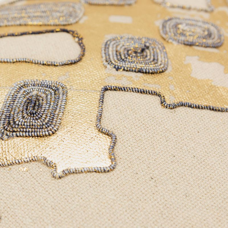 Geometric Poly Filled Throw Pillow Gold - Rizzy Home