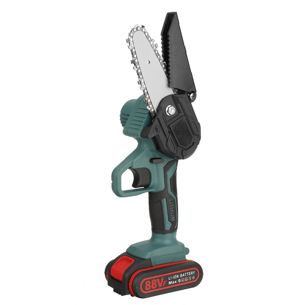 88VF 4Inch Electric Chainsaw Cordless Rechargeable Wood Cutter Chain Saws Woodworking Tools W/ 1pc or 2pcs Battery-EU Plug/One Battery